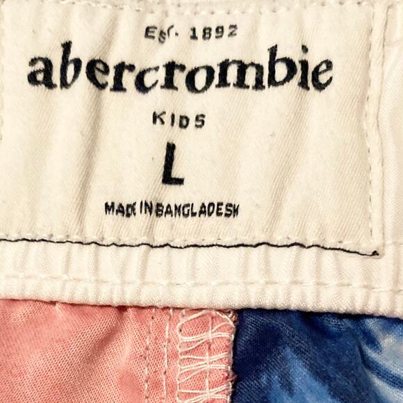 Abercrombie Kids Pink Tropical Board Shorts Boys Large Drawstring Silky Lining - Picture 7 of 12